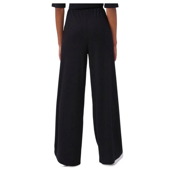 Riley Rae Womens Black Pocketed High Rise Drawstring Flare Pants S New With Tags - Picture 2 of 3